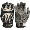 2020 Spiderz HYBRID Batting Gloves: Black/White/Silver -Fielding Gloves Sales 2020HybBlackSilver