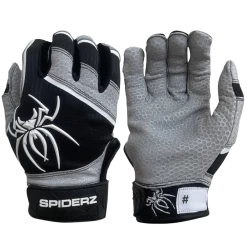 2022 Spiderz PRO Model Batting Gloves: Black/Grey