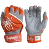 2022 Spiderz PRO Model Batting Gloves: Orange/White -Fielding Gloves Sales 2022SpiderzPRO Orange White