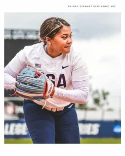 2022 Wilson A2000 Kelsey Stewart KS7 GM 12" Fastpitch Glove: WTA20RF22KS7 -Fielding Gloves Sales 21 0486 Wilson USA Softball GM Kelsey Stewart Social 03