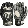 2023 Spiderz HYBRID Batting Gloves: Black/White -Fielding Gloves Sales 22BlackWhite
