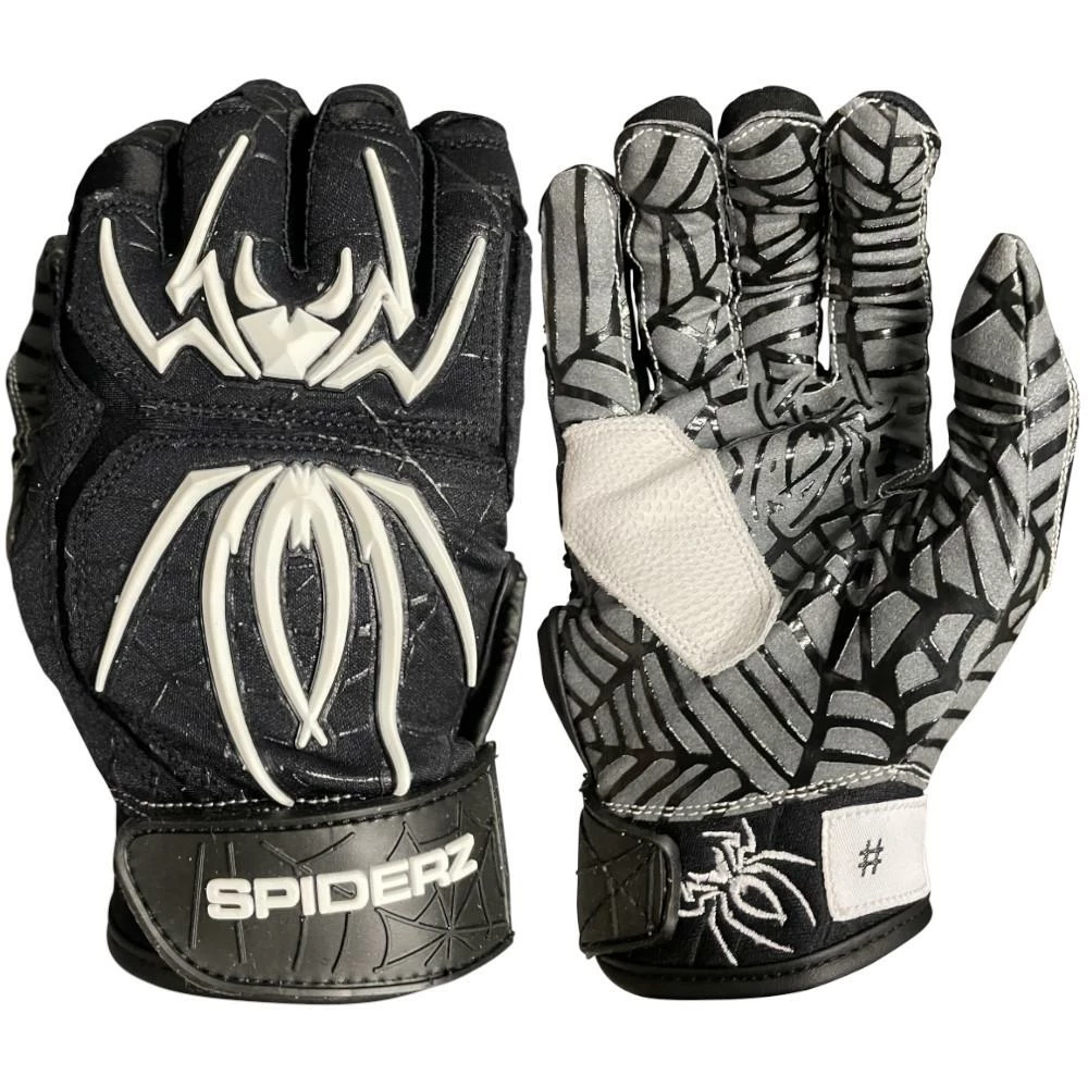2023 Spiderz HYBRID Batting Gloves: Black/White 3 2023 Spiderz HYBRID Batting Gloves: Black/White
