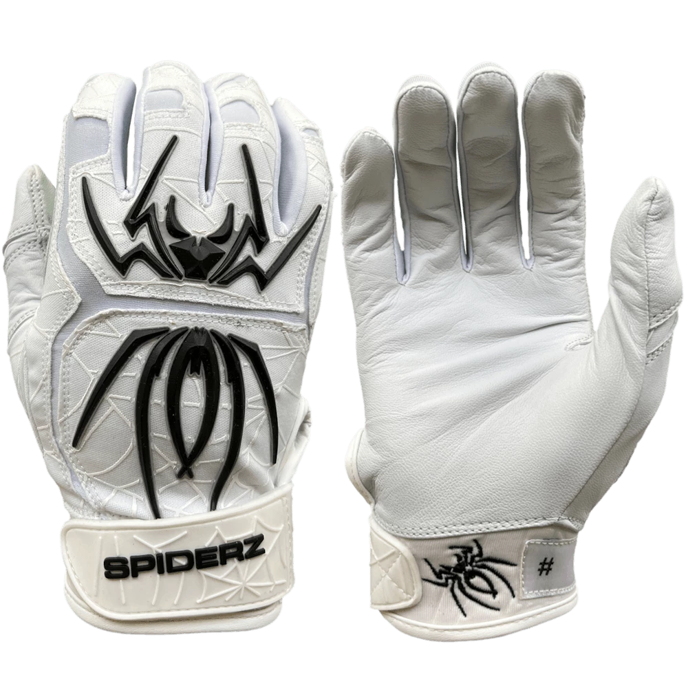 2022 Spiderz ENDITE Batting Gloves: White And Black 2 2022 Spiderz ENDITE Batting Gloves: White And Black