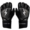 Bruce Bolt PREMIUM PRO Chrome Series Long Cuff Batting Gloves: Black -Fielding Gloves Sales BLACKLONG