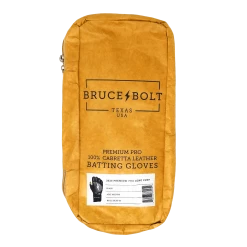 Bruce Bolt PREMIUM PRO Long Cuff Batting Gloves: Black -Fielding Gloves Sales LC BLKG BAG