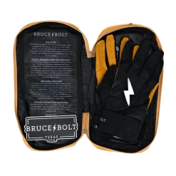 Bruce Bolt PREMIUM PRO Long Cuff Batting Gloves: Black -Fielding Gloves Sales LC BLKG BAG2