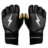 Bruce Bolt PREMIUM PRO Long Cuff Batting Gloves: Black -Fielding Gloves Sales LC BLKG HERO