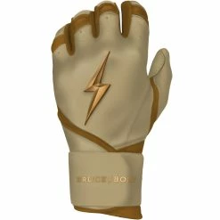 Bruce Bolt PREMIUM PRO Gold Series Batting Gloves: Long Cuff -Fielding Gloves Sales LC GLD LEFT