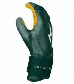 Bruce Bolt PREMIUM PRO Long Cuff Batting Gloves: Green -Fielding Gloves Sales LC GRNG SIDE