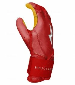 Bruce Bolt PREMIUM PRO Long Cuff Batting Gloves: Red 13 Bruce Bolt PREMIUM PRO Long Cuff Batting Gloves: Red -Fielding Gloves Sales LC REDG SIDE