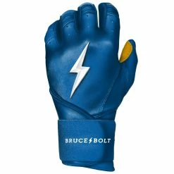 Bruce Bolt PREMIUM PRO Long Cuff Batting Gloves: Royal -Fielding Gloves Sales LC ROYG LEFT