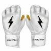 Bruce Bolt PREMIUM PRO Long Cuff Batting Gloves: White 2 Bruce Bolt PREMIUM PRO Long Cuff Batting Gloves: White -Fielding Gloves Sales LC WHTG HERO