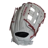 Miken Pro Series 13.5" Slow Pitch Fielding Glove - White/Scarlet: PRO135WS -Fielding Gloves Sales PRO135WS BACK