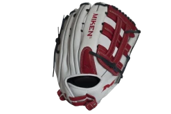 Miken Pro Series 14″ Slow Pitch Fielding Glove – White/Scarlet/Navy: PRO140WSN -Fielding Gloves Sales PRO140WSN BACK