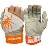 2022 Spiderz PRO Model Batting Gloves: White/Orange -Fielding Gloves Sales PROWhiteOrange
