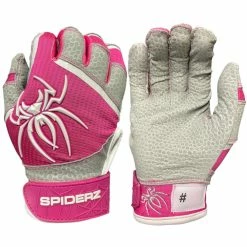 2022 Spiderz PRO Model Batting Gloves: Pink/White