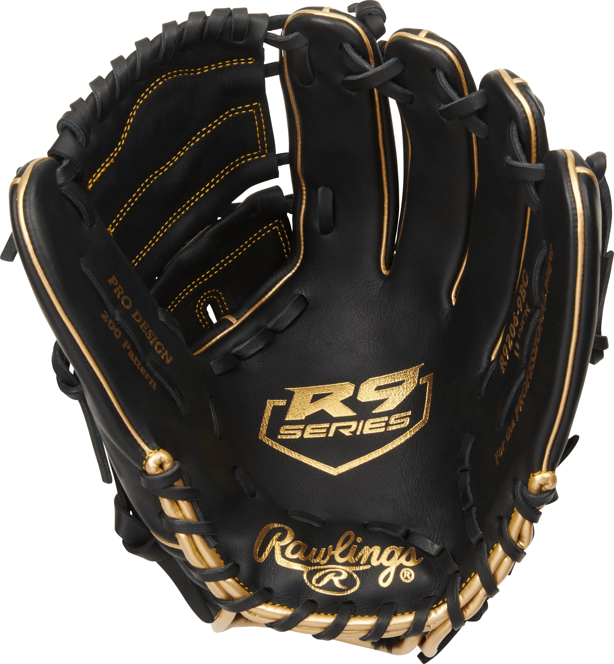 Rawlings R9 12" Infield/Pitcher's Baseball Glove: R9206-9BG 4 Rawlings R9 12" Infield/Pitcher's Baseball Glove: R9206-9BG - Image 2