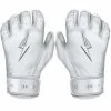 Bruce Bolt PREMIUM PRO Chrome Series Short Cuff Batting Gloves: White 2 Bruce Bolt PREMIUM PRO Chrome Series Short Cuff Batting Gloves: White -Fielding Gloves Sales SC CHRW HERO