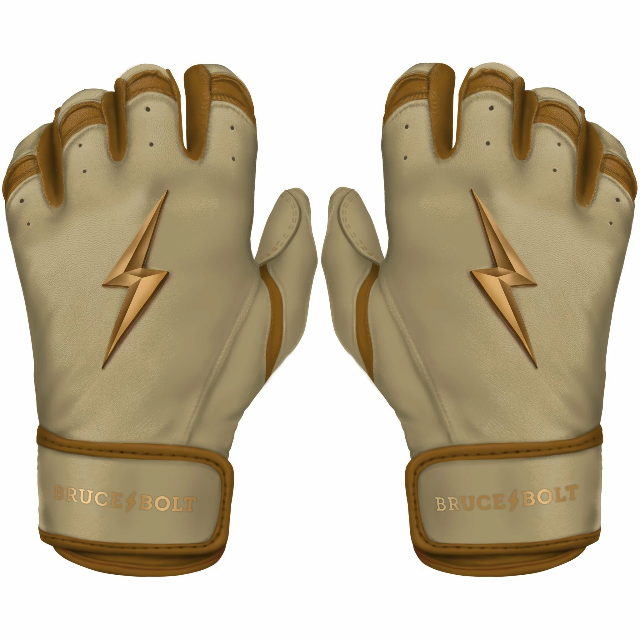 Bruce Bolt PREMIUM PRO Gold Series Batting Gloves: Short Cuff 3 Bruce Bolt PREMIUM PRO Gold Series Batting Gloves: Short Cuff