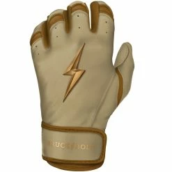 Bruce Bolt PREMIUM PRO Gold Series Batting Gloves: Short Cuff 14 Bruce Bolt PREMIUM PRO Gold Series Batting Gloves: Short Cuff -Fielding Gloves Sales SC GLD LEFT