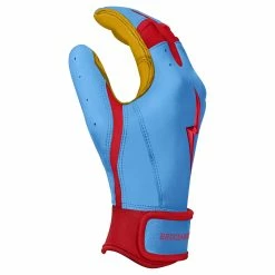 Bruce Bolt PREMIUM PRO BADER Series Short Cuff Batting Gloves: Baby Blue -Fielding Gloves Sales SC HBB SIDE