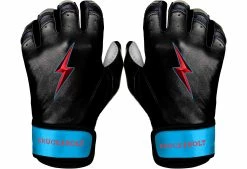 Bruce Bolt PREMIUM PRO BRINSON Series Short Cuff Batting Gloves: Black
