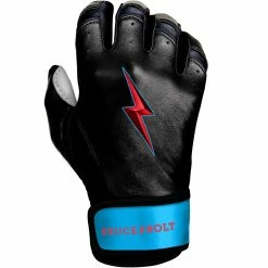 Bruce Bolt PREMIUM PRO BRINSON Series Short Cuff Batting Gloves: Black -Fielding Gloves Sales SC LBB RIGHT