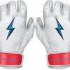 Bruce Bolt PREMIUM PRO BRINSON Series Short Cuff Batting Gloves: White -Fielding Gloves Sales SC LBW HERO