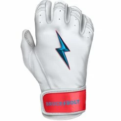 Bruce Bolt PREMIUM PRO BRINSON Series Short Cuff Batting Gloves: White -Fielding Gloves Sales SC LBW RIGHT