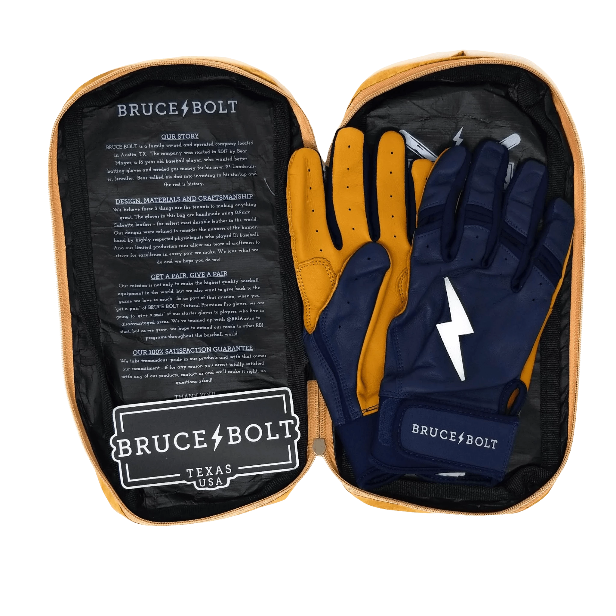 Bruce Bolt PREMIUM PRO Short Cuff Batting Gloves: Navy 8 Bruce Bolt PREMIUM PRO Short Cuff Batting Gloves: Navy - Image 6