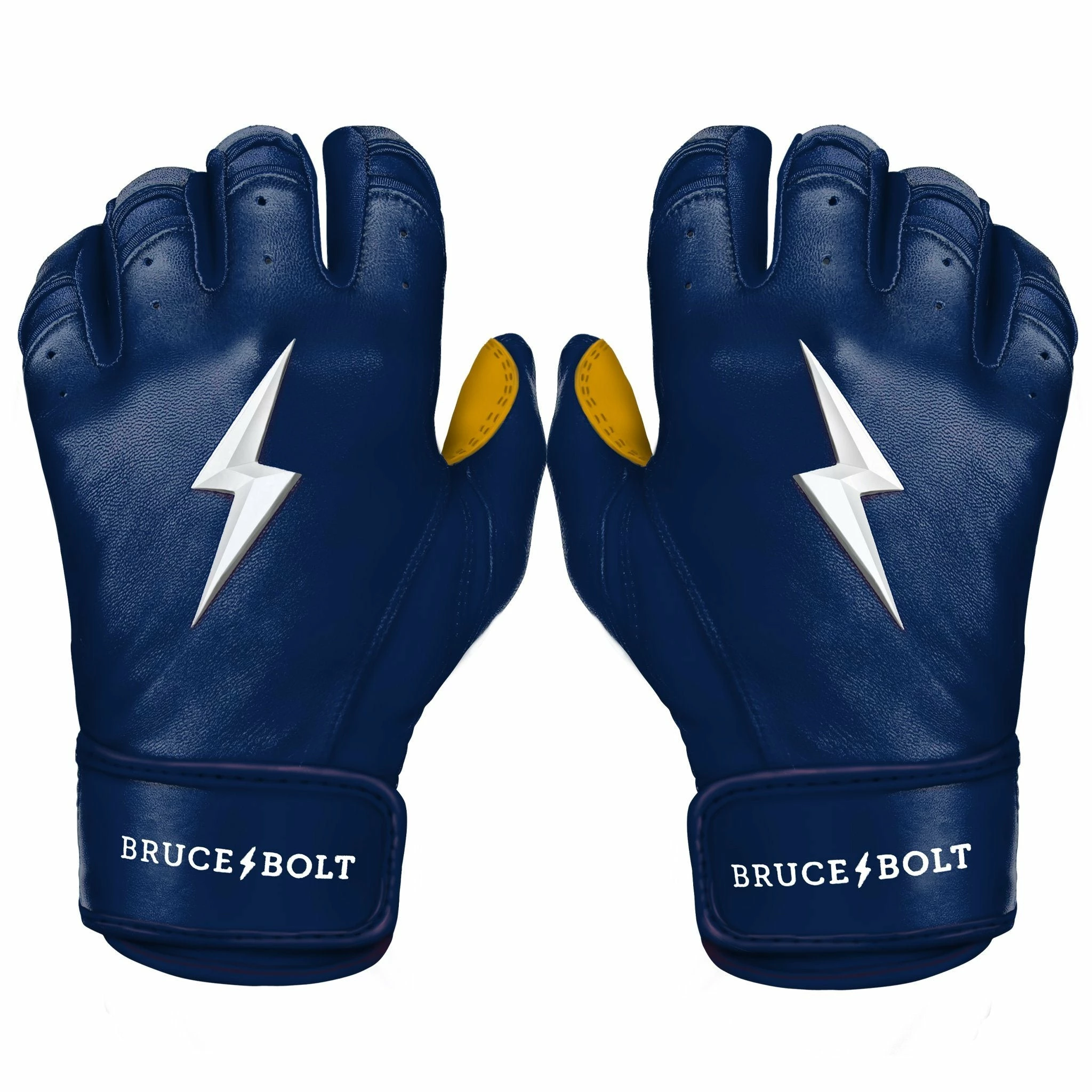 Bruce Bolt PREMIUM PRO Short Cuff Batting Gloves: Navy 3 Bruce Bolt PREMIUM PRO Short Cuff Batting Gloves: Navy