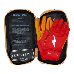 Bruce Bolt PREMIUM PRO Short Cuff Batting Gloves: Red -Fielding Gloves Sales SC REDG BAG2