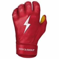 Bruce Bolt PREMIUM PRO Short Cuff Batting Gloves: Red -Fielding Gloves Sales SC REDG LEFT