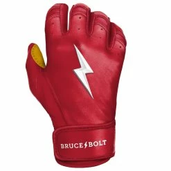 Bruce Bolt PREMIUM PRO Short Cuff Batting Gloves: Red -Fielding Gloves Sales SC REDG RIGHT