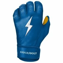 Bruce Bolt PREMIUM PRO Short Cuff Batting Gloves: Royal -Fielding Gloves Sales SC ROYG LEFT
