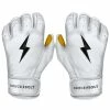 Bruce Bolt PREMIUM PRO Short Cuff Batting Gloves: White -Fielding Gloves Sales SC WHTG HERO