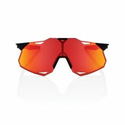 100% HYPERCRAFT XS (Youth) Sunglasses Soft Tact Black - HiPER Red Multilayer Mirror Lens -Fielding Gloves Sales SP22 HYPERCRAFT XS 60002 00003 FRONT