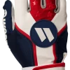 Worth Adult Red, White, And Blue Team Batting Gloves: WBATGL-RWB -Fielding Gloves Sales WBATGL RWB Outside