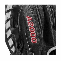 2022 Wilson A2000 M1DSS 33.5" Catcher's Mitt: WTA20RB22M1DSS -Fielding Gloves Sales WBW100401 5 A2000 M1D C 335 Black White Red.png.cq5dam.web .1200.1200