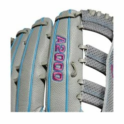 Wilson A2000 SCSP13SS 13" Slowpitch Softball Fielding Glove: WBW10040213 -Fielding Gloves Sales WBW100402 5 A2000 SP13 SC 13 GreyDimpled GreySS BlackSS.png.cq5dam.web .1200.1200