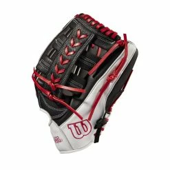 2022 Wilson A1000 PF1892 12.25" Outfield Baseball Glove: WTA10RB22PF1892 -Fielding Gloves Sales WBW100407 2 A1000 PF 1892 OF 1225 Black White Red.png.cq5dam.web .1200.1200