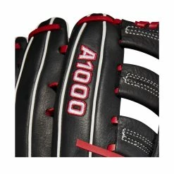 2022 Wilson A1000 PF1892 12.25" Outfield Baseball Glove: WTA10RB22PF1892 -Fielding Gloves Sales WBW100407 5 A1000 PF 1892 OF 1225 Black White Red.png.cq5dam.web .1200.1200