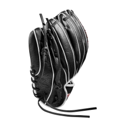 Wilson 10" Infield Baseball Training Glove: WBW100909 -Fielding Gloves Sales WBW100909 3 WILSON A1 IF TRAINER 10 Boys Black White Red