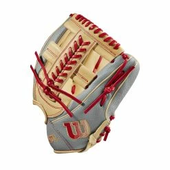 2023 Wilson A2000 1785 Super Skin 11.75" Infield Baseball Glove: WBW1009711175 -Fielding Gloves Sales WBW100971 2 2023 A2000 IF 1785SS 1175 GreySS Blonde Red.png.cq5dam.web .1200.1200