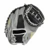 2023 Wilson A2000 M2 33.5" Baseball Catcher's Mitt: WBW100977335 -Fielding Gloves Sales WBW100977 0 A2000 C M2SS 335 Grey Black.png.cq5dam.web .1200.1200