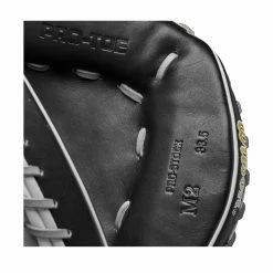 2023 Wilson A2000 M2 33.5" Baseball Catcher's Mitt: WBW100977335 -Fielding Gloves Sales WBW100977 6 A2000 C M2SS 335 Grey Black.png.cq5dam.web .1200.1200