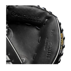 2023 Wilson A2000 M1DSS 33.5" Baseball Catcher's Mitt: WBW100995335 -Fielding Gloves Sales WBW100995 6 A2000 C M1DSC 335 BlackSS BlackDimple White WilsonGold