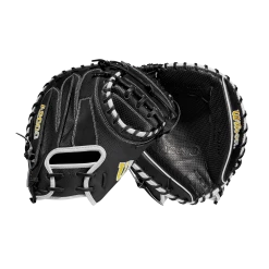2023 Wilson A2000 M1DSS 33.5" Baseball Catcher's Mitt: WBW100995335 -Fielding Gloves Sales WBW100995 8 A2000 C M1DSC 335 BlackSS BlackDimple White WilsonGold