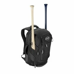 Wilson A2000 Players Backpack Bat Bag: WTA2000 -Fielding Gloves Sales WTA20BPBL 1 Wilson A2000 Backpack Black Silver Front wBats.png.cq5dam.web .1200.1200