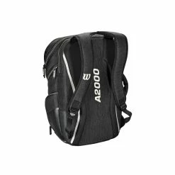 Wilson A2000 Players Backpack Bat Bag: WTA2000 -Fielding Gloves Sales WTA20BPBL 3 Wilson A2000 Backpack Black Silver Back.png.cq5dam.web .1200.1200
